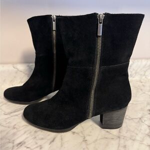Adam Tucker Black Suede Ankle Boots Size 7.5
